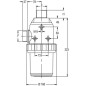 "Filtr zasysający 2"" gwint zew. 260 l/min 32 Mesh"