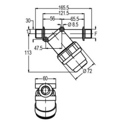 "Filtr ciśnieniowy 1"" gwint zew. 150 l/min 50 mesh"