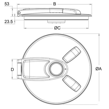 Pokrywa składana Ø 457 mm