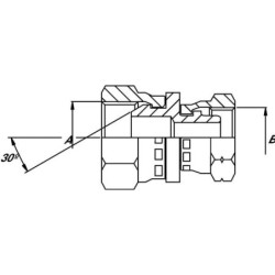 FFBM0822 Łącznik gwint wewnętrzny 1/2 BSP x M22