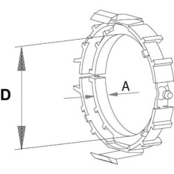 Pierścień ślizgowy Walterscheid, PG 25, D-63 mm