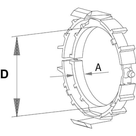 Pierścień ślizgowy Walterscheid, PG 25, D-63 mm