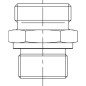 "Przyłącze proste stożkowe 1/4"" BSPT - M16x1.5 10L"