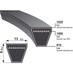 Pas klinowy HA Optibelt, 630 mm