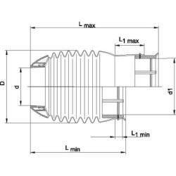 Tulejka redukcyjna ochronna Walterscheid, PG20 R5, D-185 mm, L-157 mm