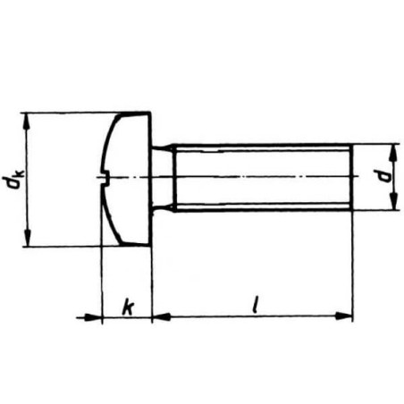 Wkręt z łbem grzybkowym poszerzanym DIN88107, M8x40 mm ocynk kl. 4.6 Kramp