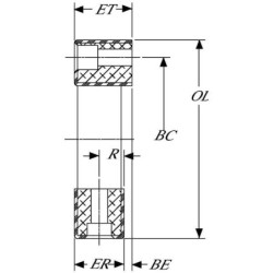 Element gumowy sprzęgła LF12 60SH