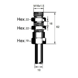 Złącze proste M16x1.5