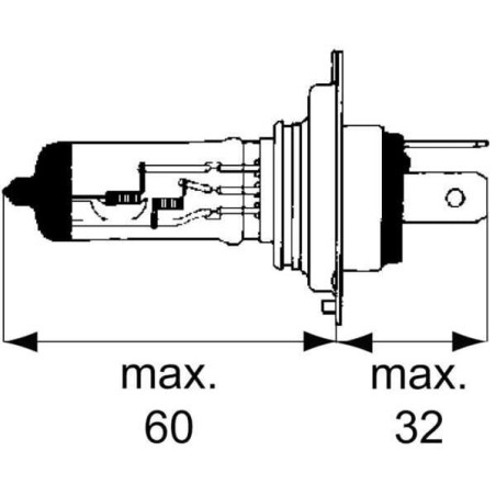 Żarówka H4 P45t, 12 V, 60 W, R2