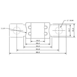 Bezpiecznik Mega, 350A L=68.6 mm zielony Hella