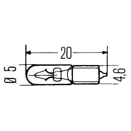 Żarówka 12V W1.2W 1.2W W2x4.6d