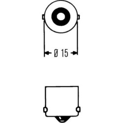 Żarówka 12V R10W 10W BA15s