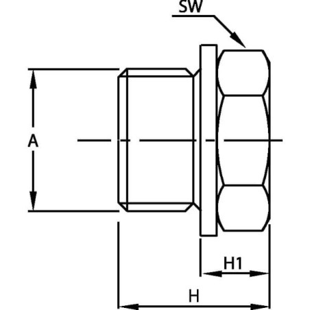 Korek spustowy M24x1.5 H=27