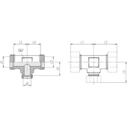 TS121215L Trójnik redukcyjny