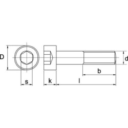 Śruba imbusowa DIN912 M8x120 mm stal nierdzewna A2 Kramp