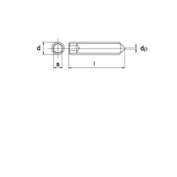 Wkręt dociskowy DIN914 M5x5 mm stalowy 45H Kramp