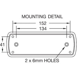 Lampa tylna zespolona, prostokątna 12/24V przykręcana Britax