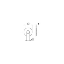 Podkładka płaska poszerzana M6x18x1.6 mm, nylon DIN 9021 Kramp