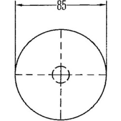 Odblask Ø 85 mm czerwony E1 31290 Hella