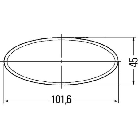 Odblask owalny przyklejany, pomarańczowy 101.6 x 45 mm