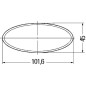 Odblask owalny przyklejany, pomarańczowy 101.6 x 45 mm