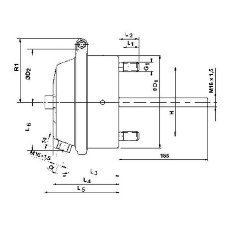 Cylinder membranowy typ 30/30