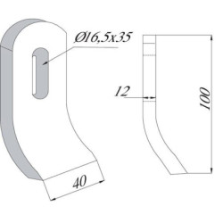 Bijak 40x12 mm Herder