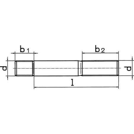 Śruba dwustronna DIN939 M8x185 mm kl. 8.8 Kramp