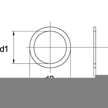 Podkładka dystansowa Ø 70x90x2 mm, stal DIN 988 Kramp