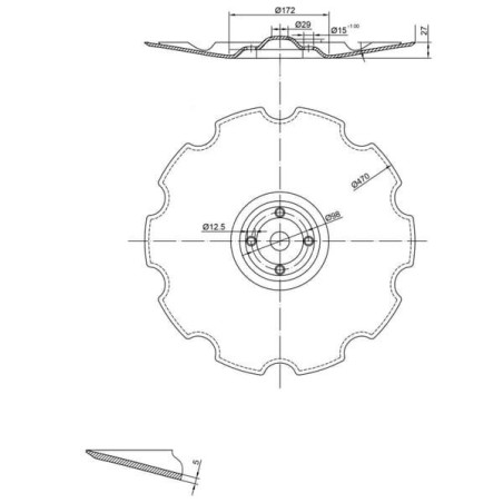 Talerz 470x5 mm