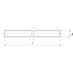 "Pręt gwintowany BSW 1 m kl. 4.6 Kramp, 3/4"""