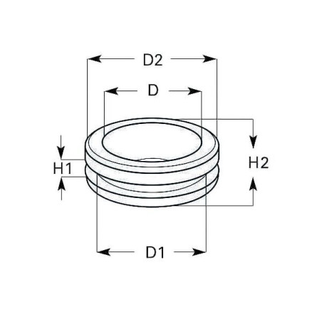 Guma przepustowa, 35 x 30 x 3 mm