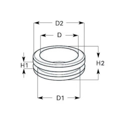 Guma przepustowa, 8 x 4 x 1,5 mm