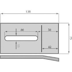 Skrobak wału 140x75 mm