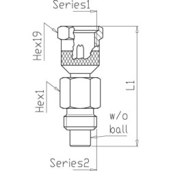 Redukcja gwint wew./zew. M16x1.5 - M16x2