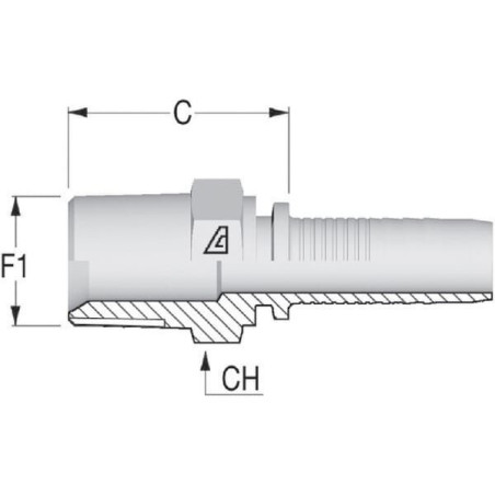 "Końcówka węża AGN-NS NPT, DN32 1-1/4"""