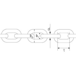 Łańcuch studzienny Ø 3 mm x 16 mm ocynkowany