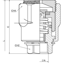 Szybkozłącze płaskie układu hamulcowego wtyczka M18x1.5-12L