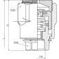 Szybkozłącze płaskie układu hamulcowego wtyczka M18x1.5-12L