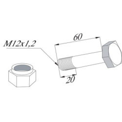 Śruba nożyka M12