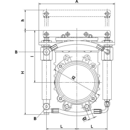 "Kompaktowa zasuwa nożowa 4"" (hydrauliczna)"