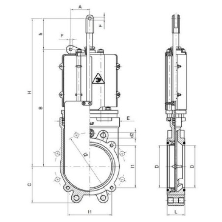 "Zasuwa płytowa 6"" (hydrauliczna)"