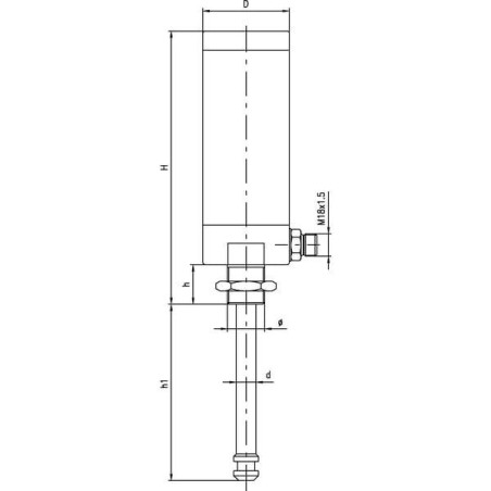 Siłownik kompaktowy, hydrauliczny 4''