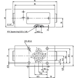 Kompensator ciśnienia 2-drożny zaworu NG6 AM3-PC-P