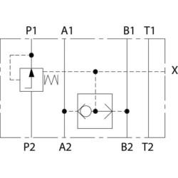 Kompensator ciśnienia 2-drożny zaworu NG6 AM3-PC-P