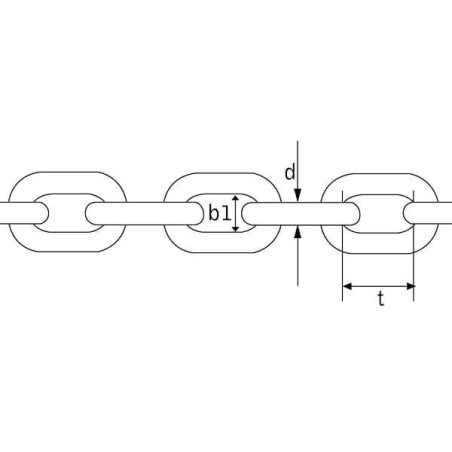 Łańcuch studzienny Ø 8 mm x 32 mm czarny