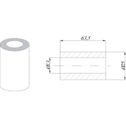 Tuleja noża bijakowego 63.5 mm (szerokość) pasuje do Ferri