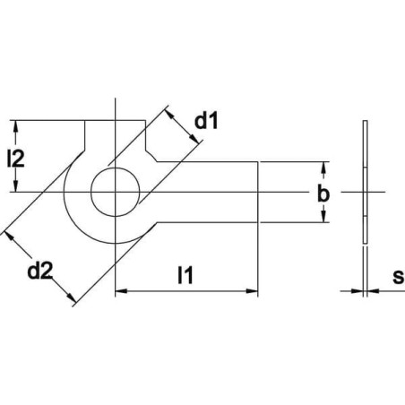 Podkładka odginana M24x44x1 mm, stal DIN 463 Kramp