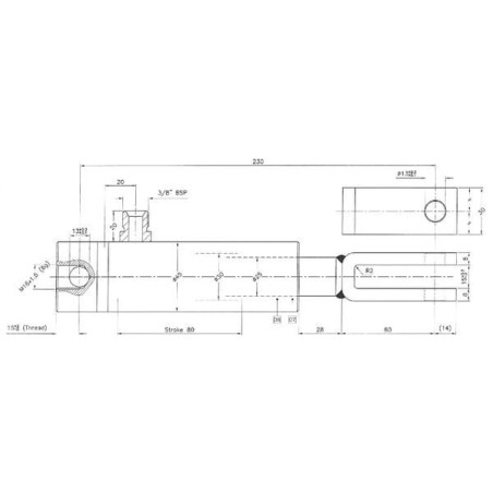 Hydrauliczny siłownik hamulcowy dolny