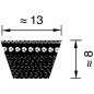 Pas klinowy Optibelt, 13x1250
